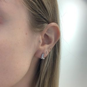 silver cowgirl boot stud boots dainty cowboy earrings iridescent delicate